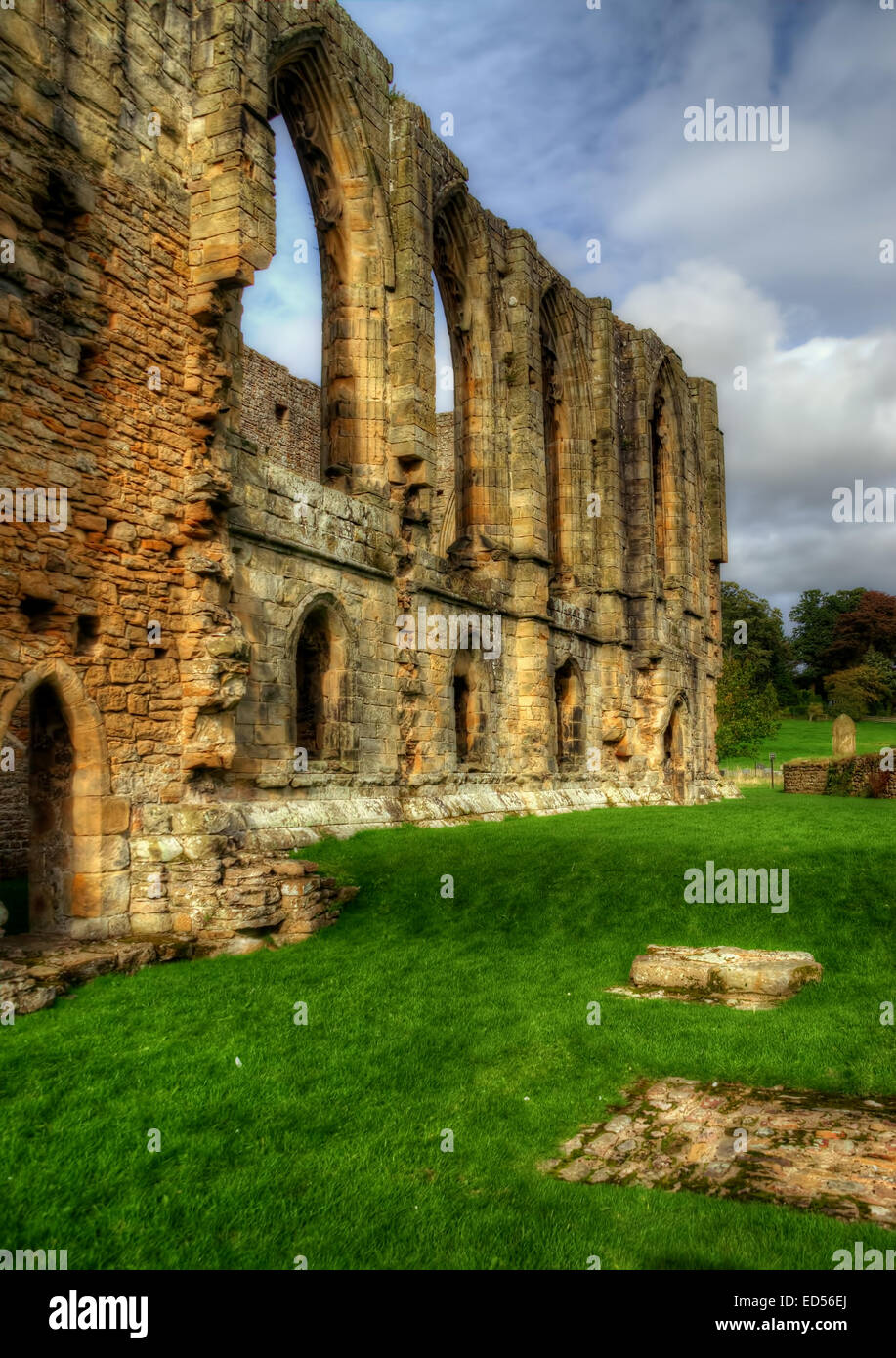 Easby Abbey etwa 2 Meilen östlich von Richmond North Yorkshire. Stockfoto