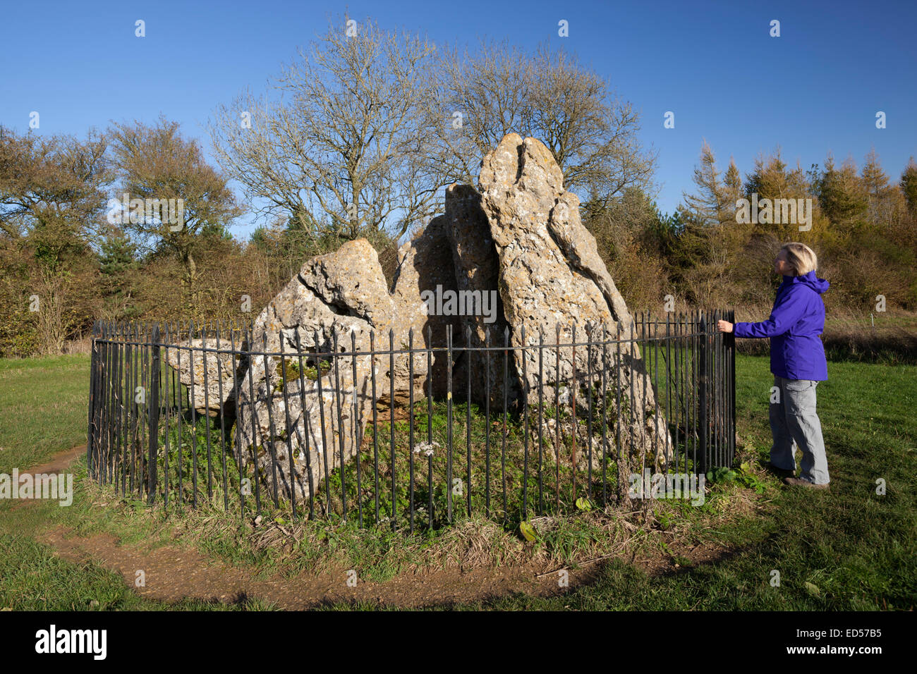 Rollright Stones - die flüsternde Ritter Stockfoto