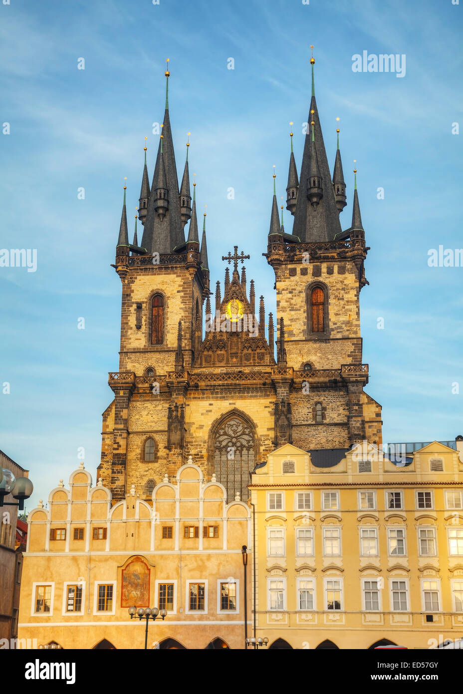 Church of Our Lady vor Tyn in Prag Stockfoto