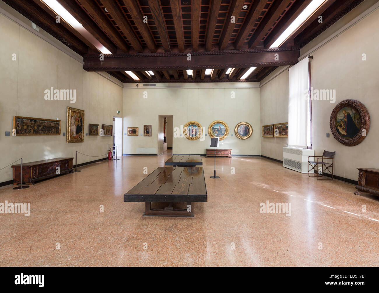 Gemäldegalerie, Ca'd ' Oro (richtig Palazzo Santa Sofia) Palast, Canal Grande, Venedig, Italien Stockfoto