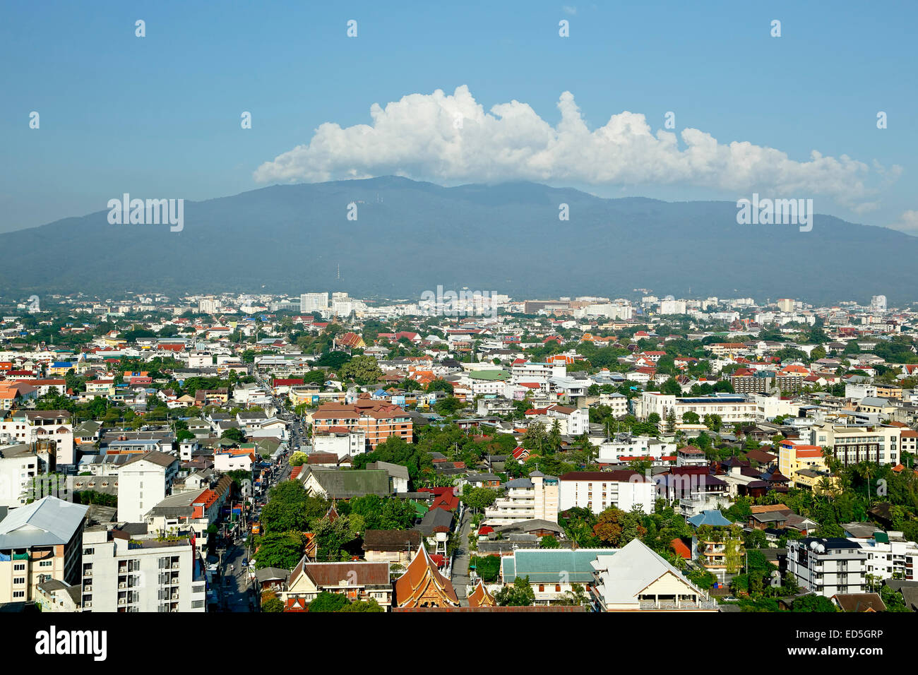 Erhöhten Blick auf Chiang Mai, Thailand Stockfoto