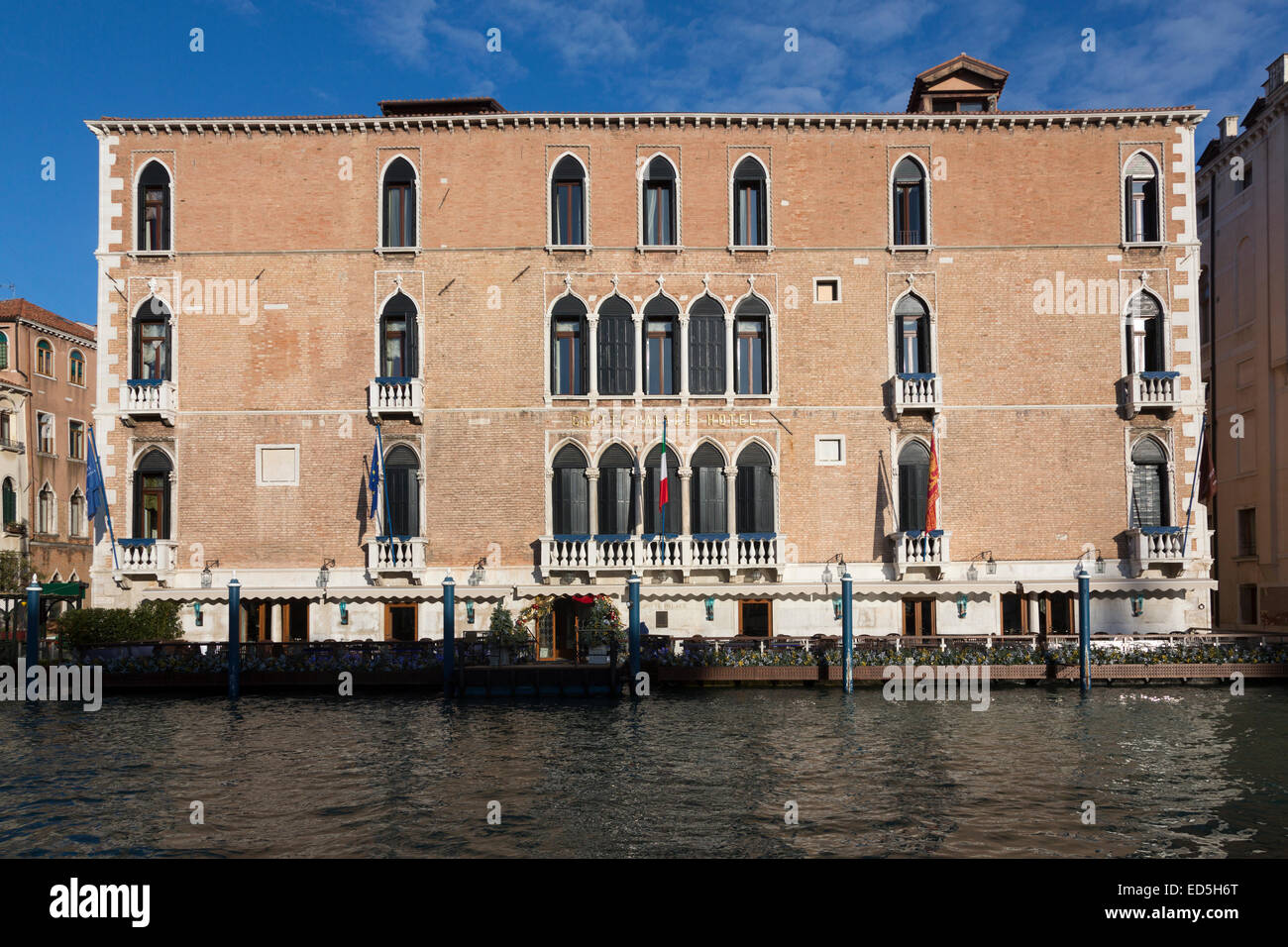 Villen und Paläste, Canal Grande, Venedig, Italien Stockfoto