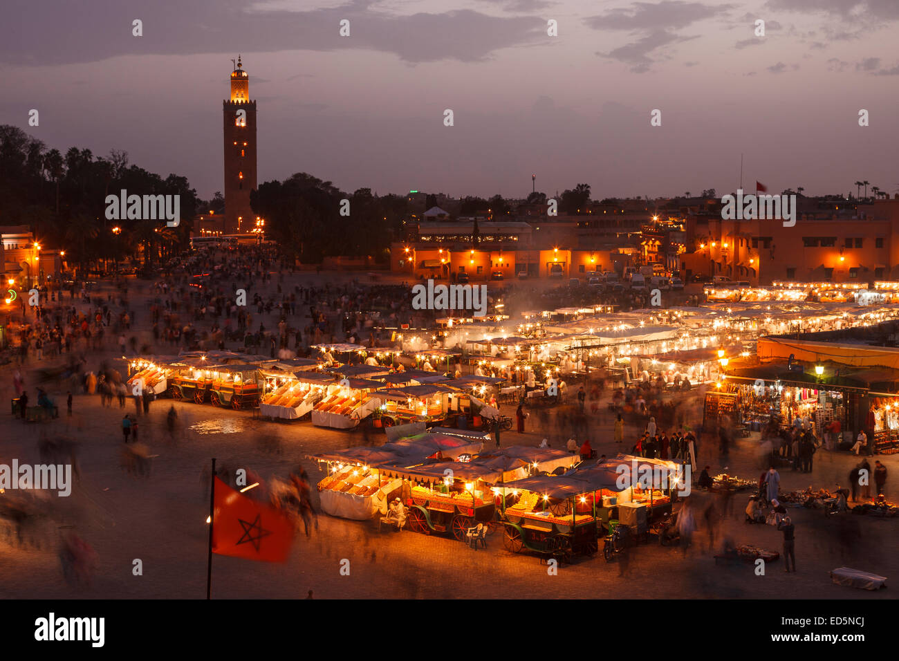 Djemaa al Fna Platz. Marrakesch. Marokko. Nordafrika. Afrika Stockfoto