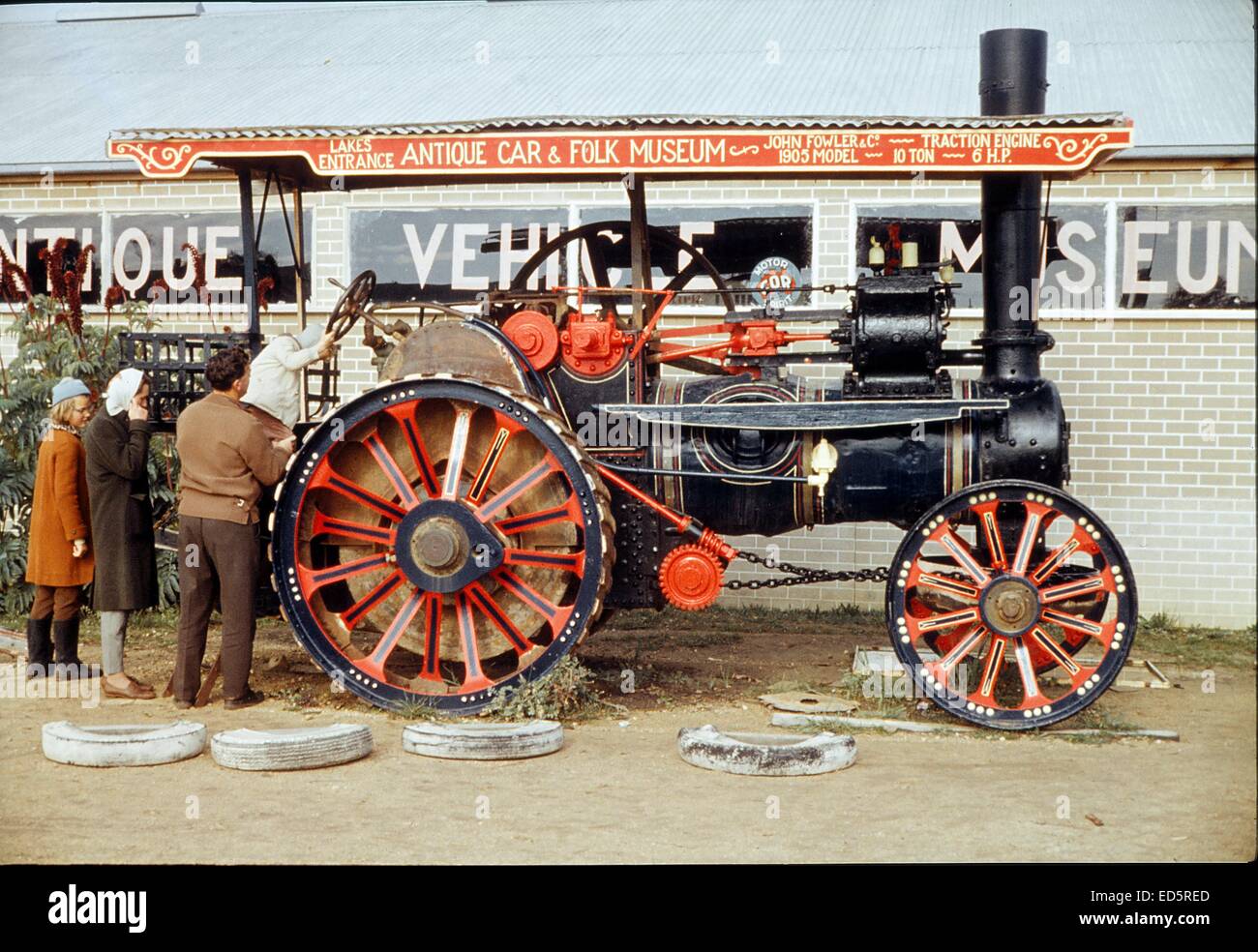 Dampf, Zugmaschine, Oldtimer und Volksmuseum, Seen Eingang, Victoria Stockfoto