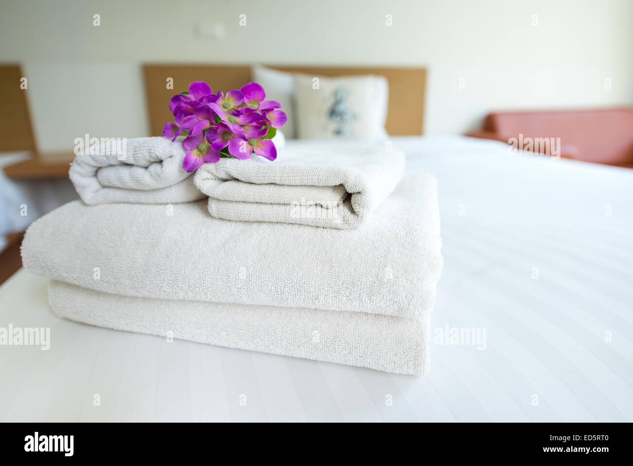 Stapel Handtücher Stockfoto