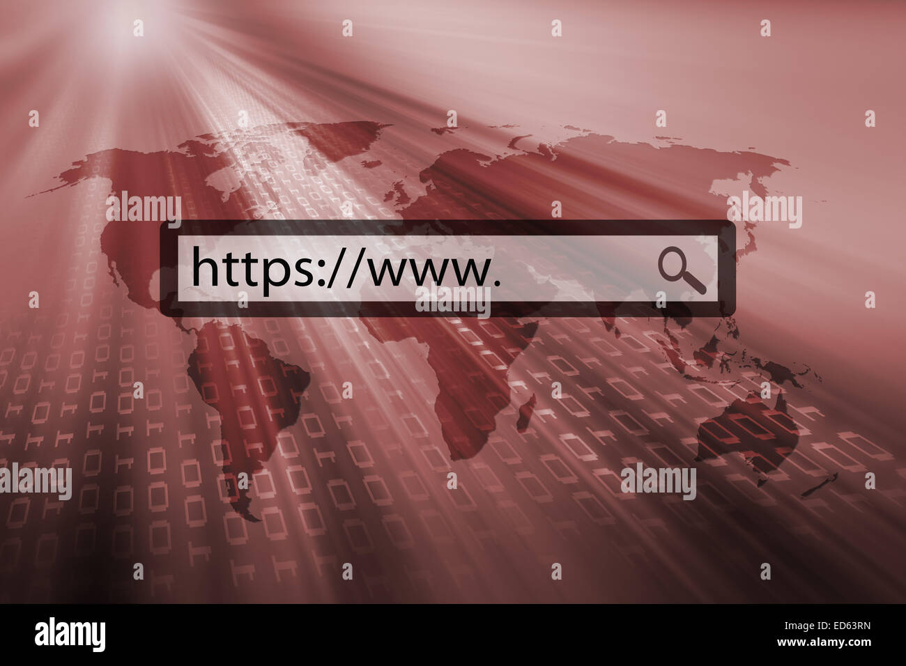 https://www. in der Suchleiste eines Browsers Stockfoto