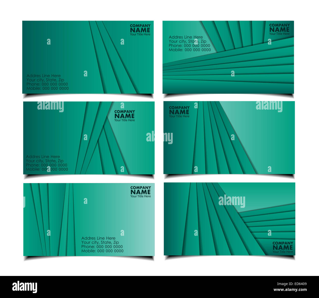 Vektor abstrakte kreative Visitenkarten Stockfoto
