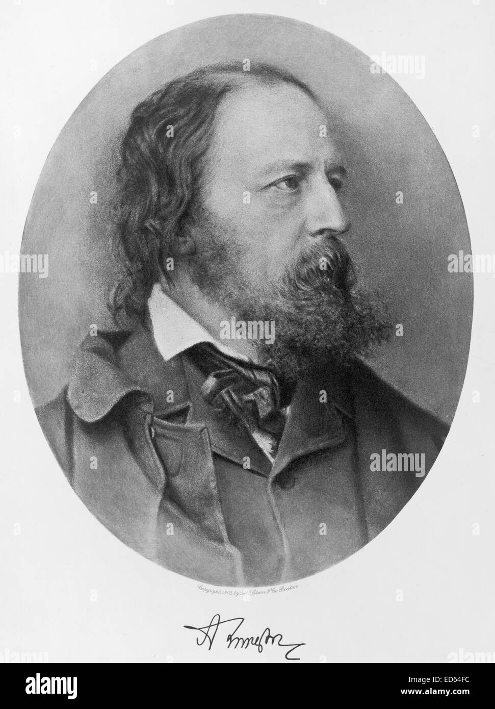 Alfred Lord Tennyson, c1905, Heliogravüre Stockfoto