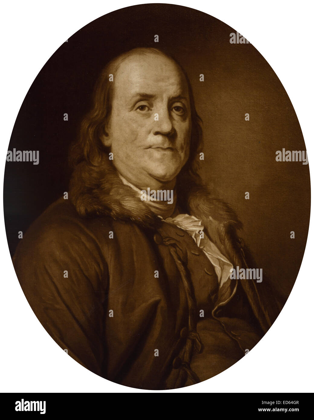 Portrait von Benjamin Franklin, c1907, Fotoabzug Stockfoto