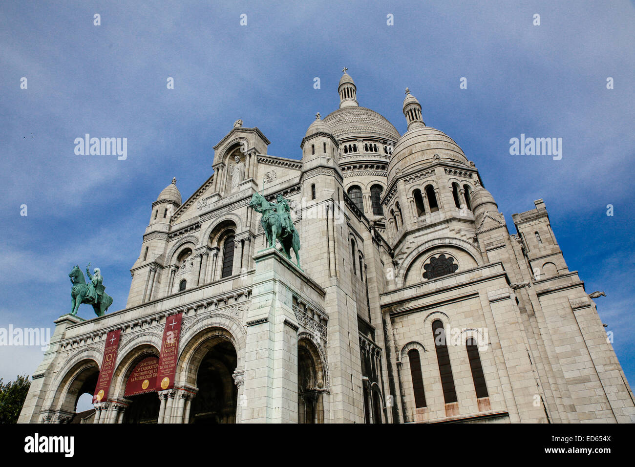 Basilika Sacre Coeur Paris Wahrzeichen Kirchhügel Stockfoto