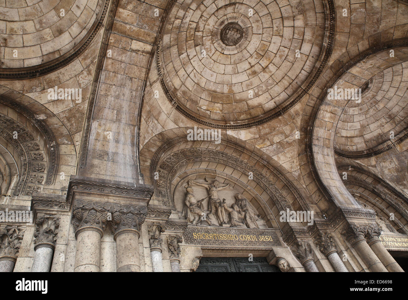 Basilika Sacre Coeur Kirche Decke Ziegel Stockfoto