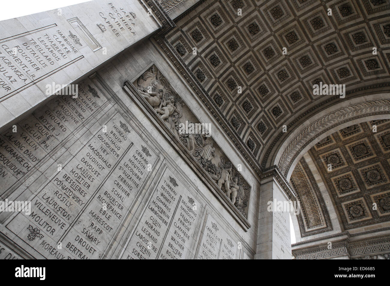 Paris römischer Architektur Arch Stockfoto