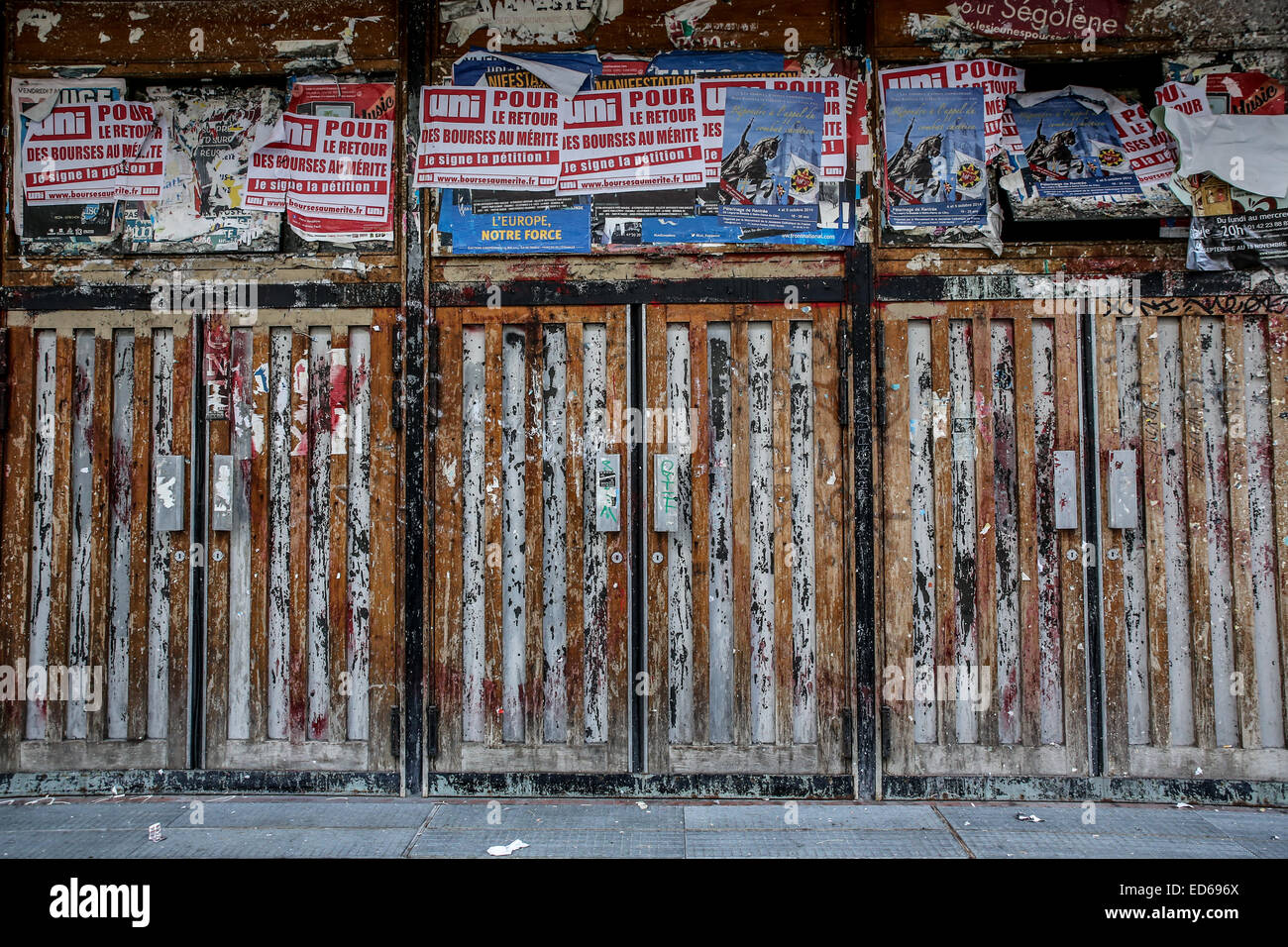 Paris raue Gegend Vandalismus Armen dunkle Seite Stockfoto