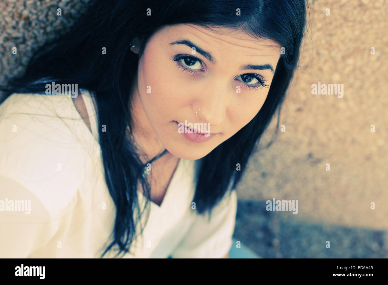 Closeup Portrait von schönen jungen Mädchen Stockfoto