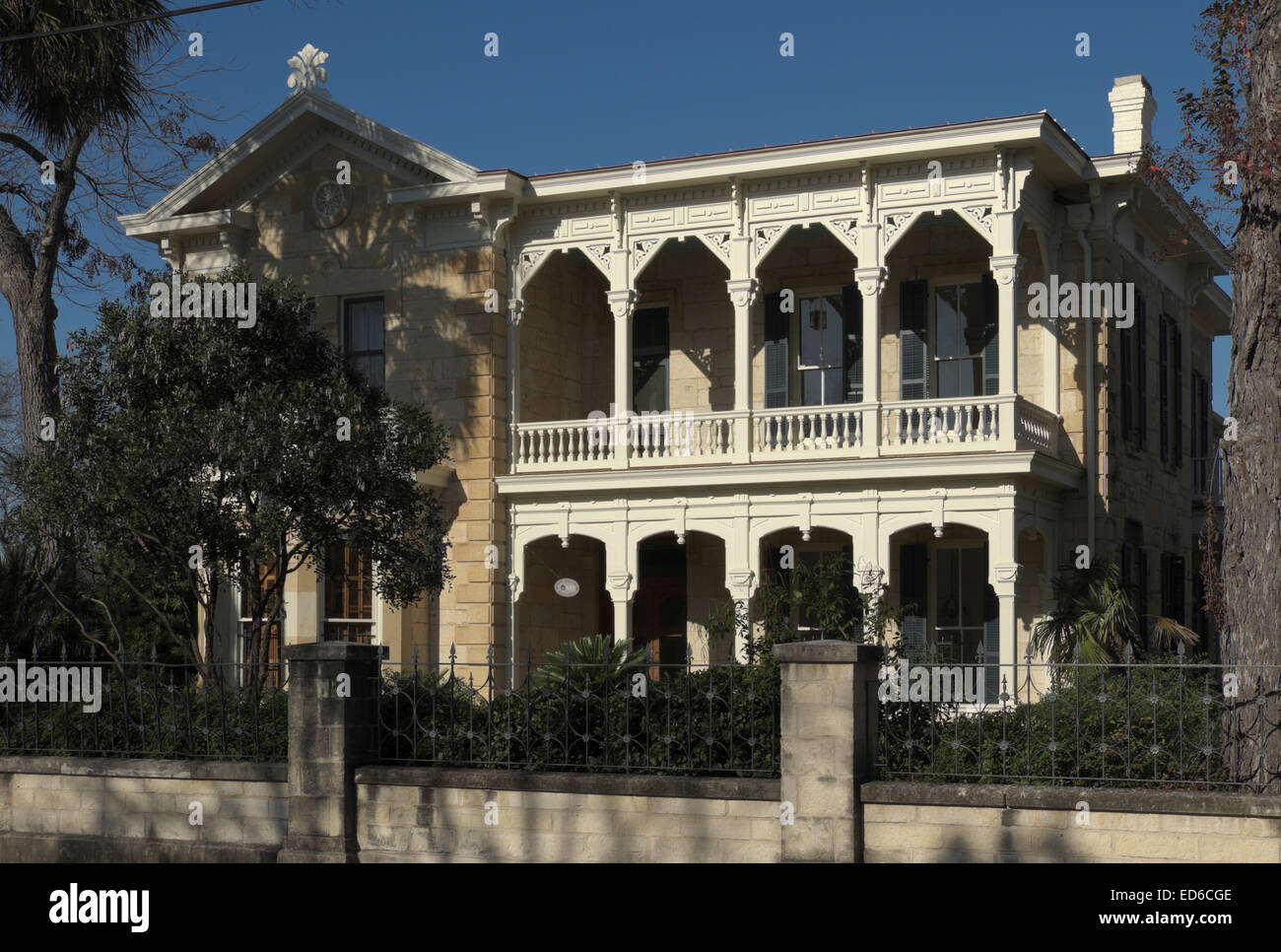 Steves Edward Jr.-Haus im historischen King William District in San Antonio, Texas, USA Stockfoto