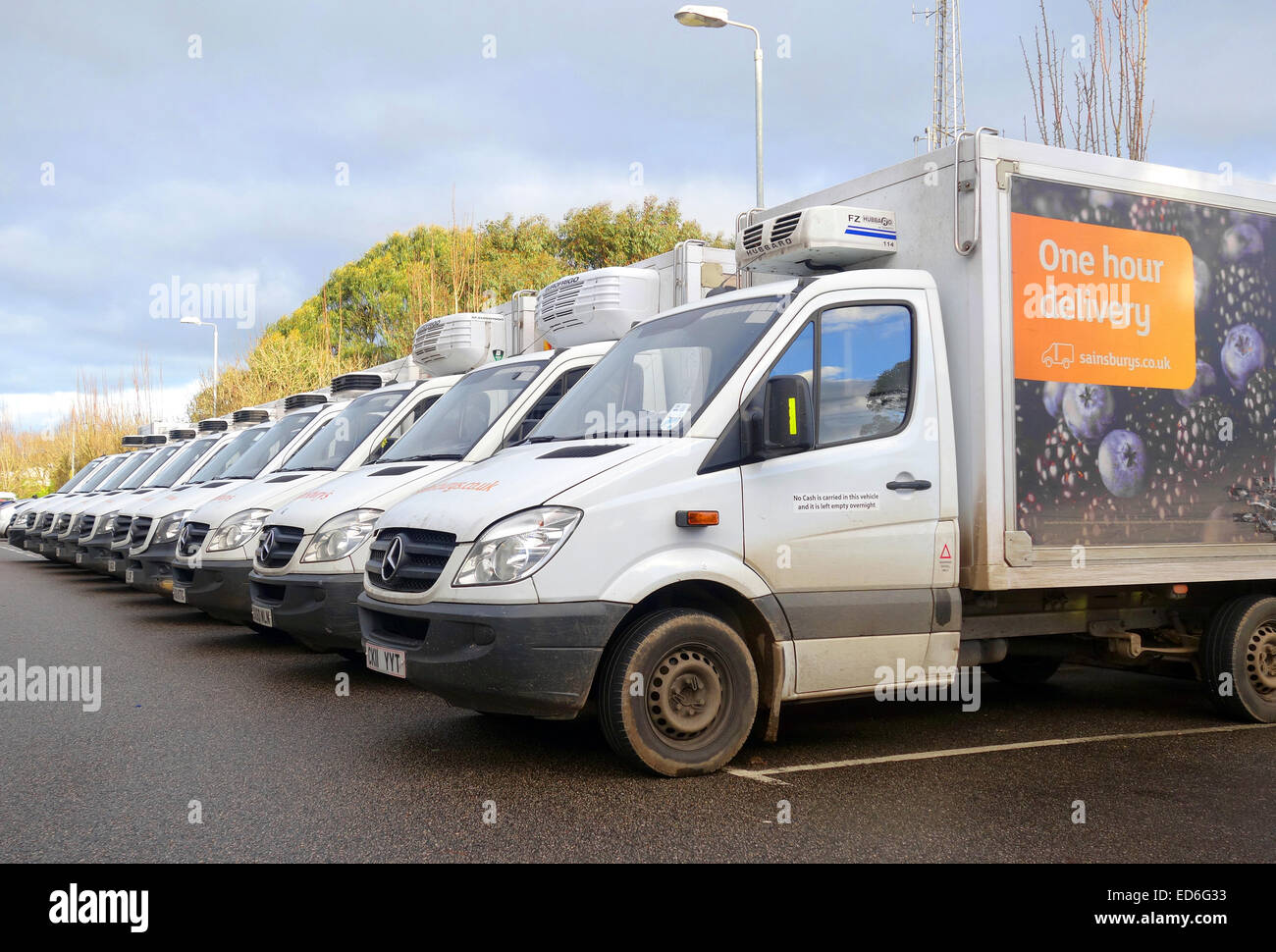 Sainbury Lieferwagen Stockfoto