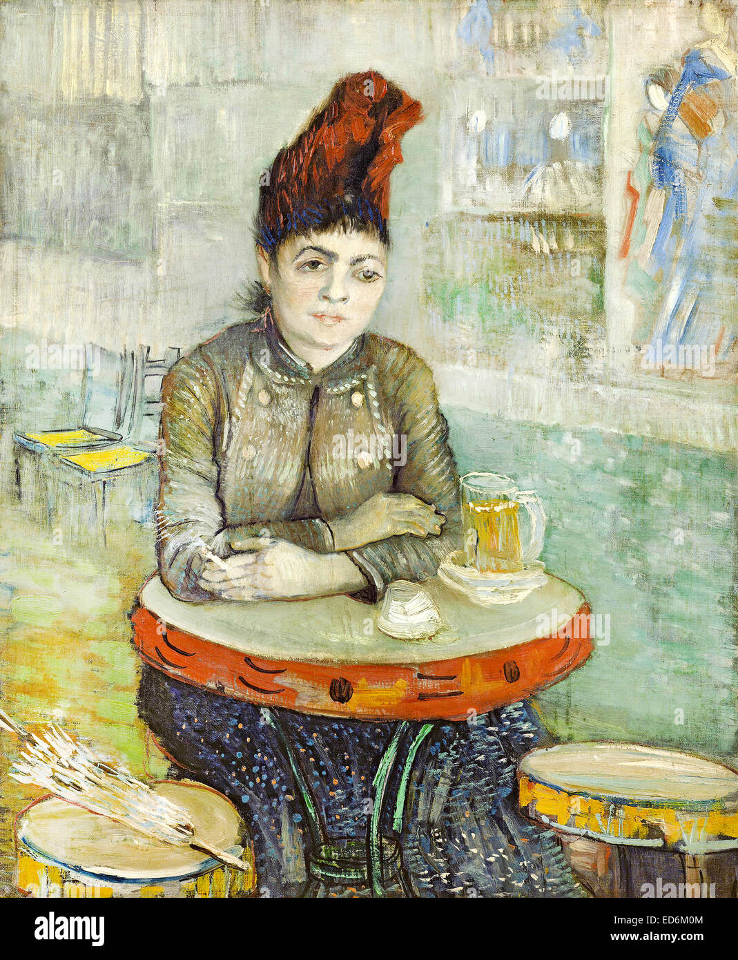 Vincent Van Gogh, In the Cafe: Agostina Segatori in Le Tambourin 1887-1888 Öl auf Leinwand. Van Gogh Museum, Amsterdam Niederlande Stockfoto