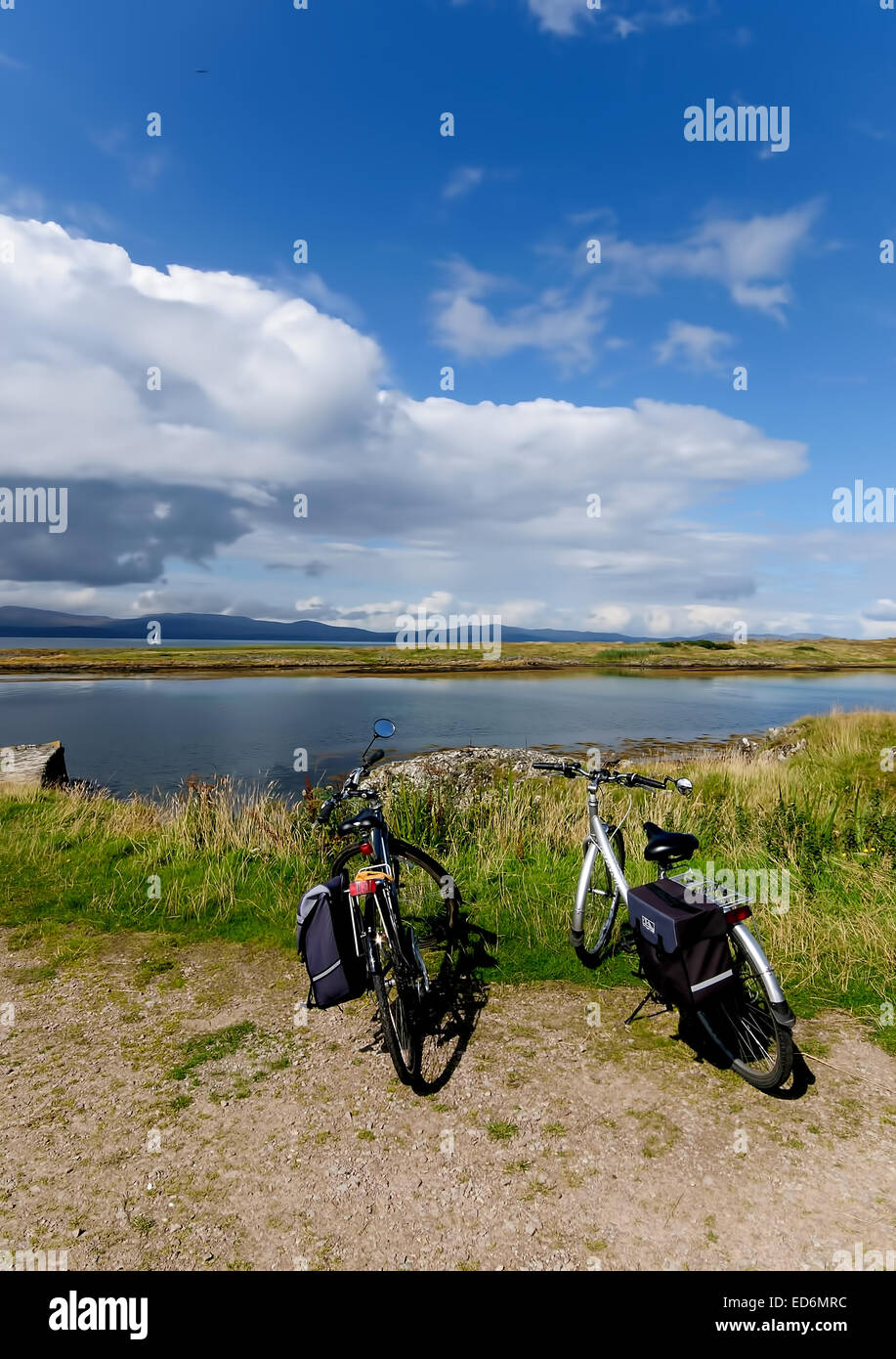 Sound of Jura an der Westküste von Schottland etwa 9 Meilen von Tayvallich gesehen Stockfoto