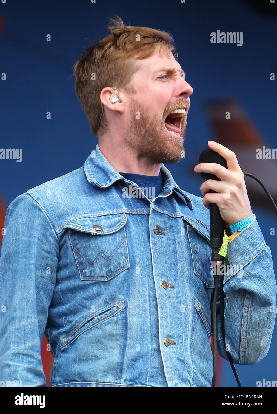 Glastonbury Festival 2014 - Performances - Tag 2 - Kaiser Chiefs mit: Ricky Wilson wo: Glastonbury, Vereinigtes Königreich bei: 27. Juni 2014 Stockfoto