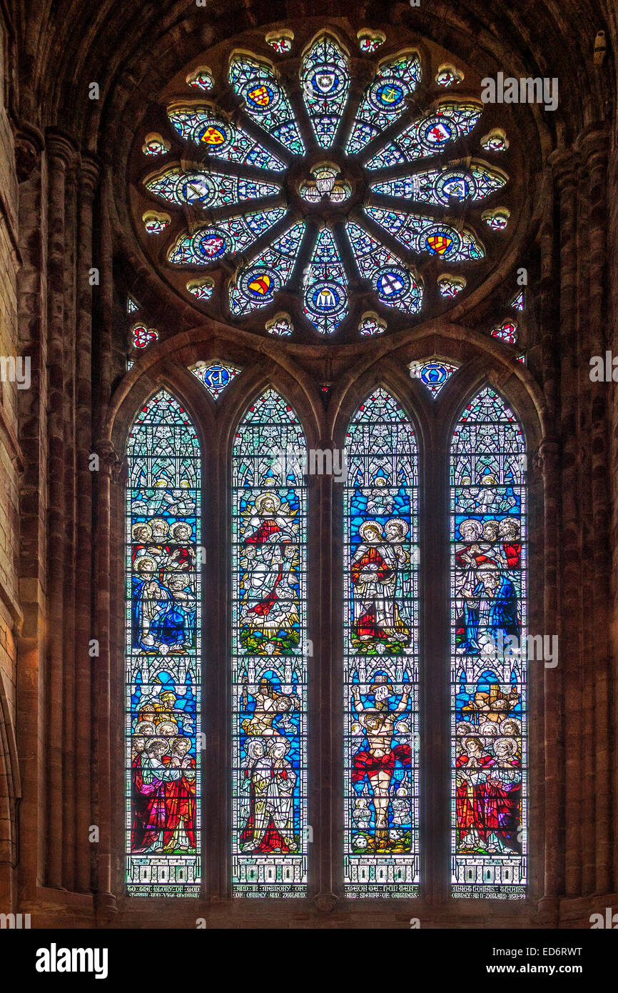 Glasfenster In der Kathedrale Kirkwell Orkney Islands UK Stockfoto