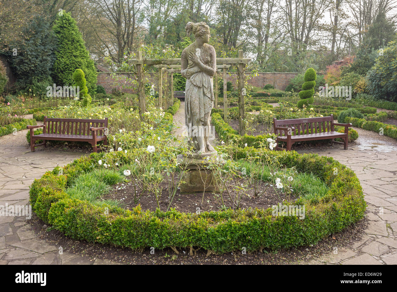 Gärten in Sewerby Hall, East Yorkshire. Stockfoto