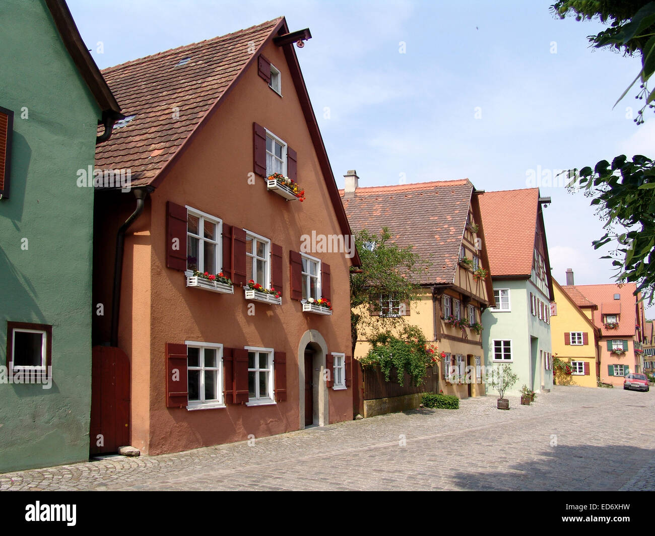 Häuser von Dinkelsbühl Stockfoto