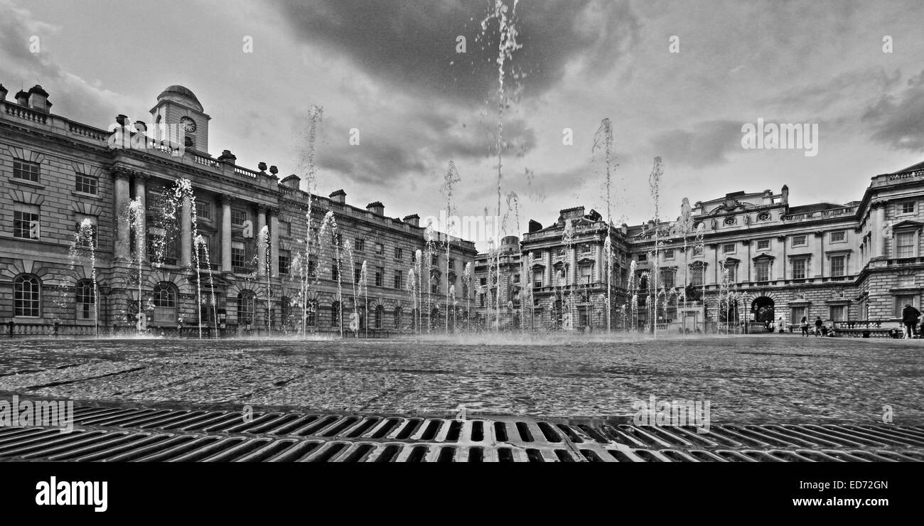 Wasserspiele im Somerset House, London Stockfoto