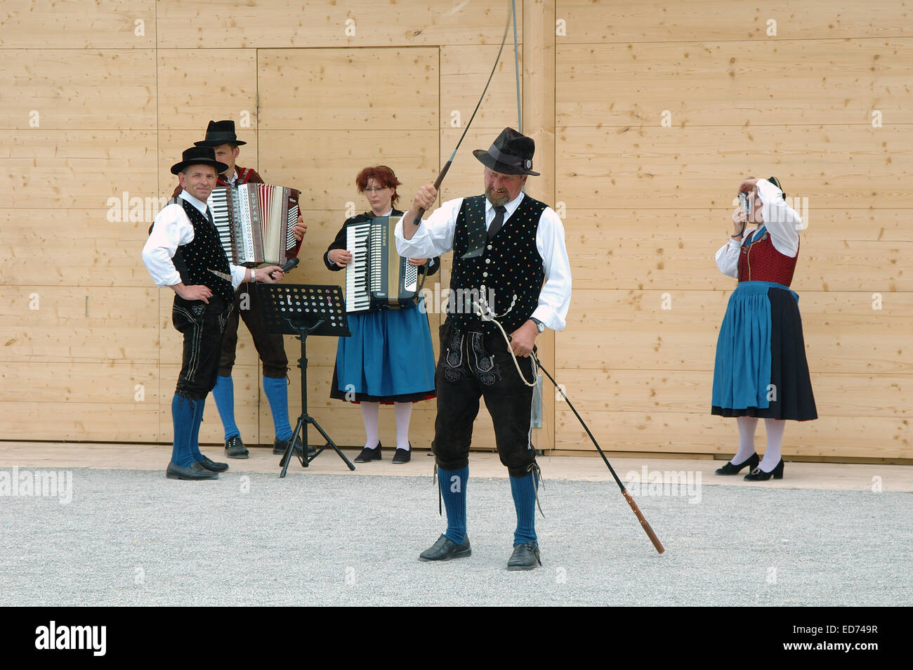 Bayerischen Peitsche Tanz, Deutschland Stockfoto