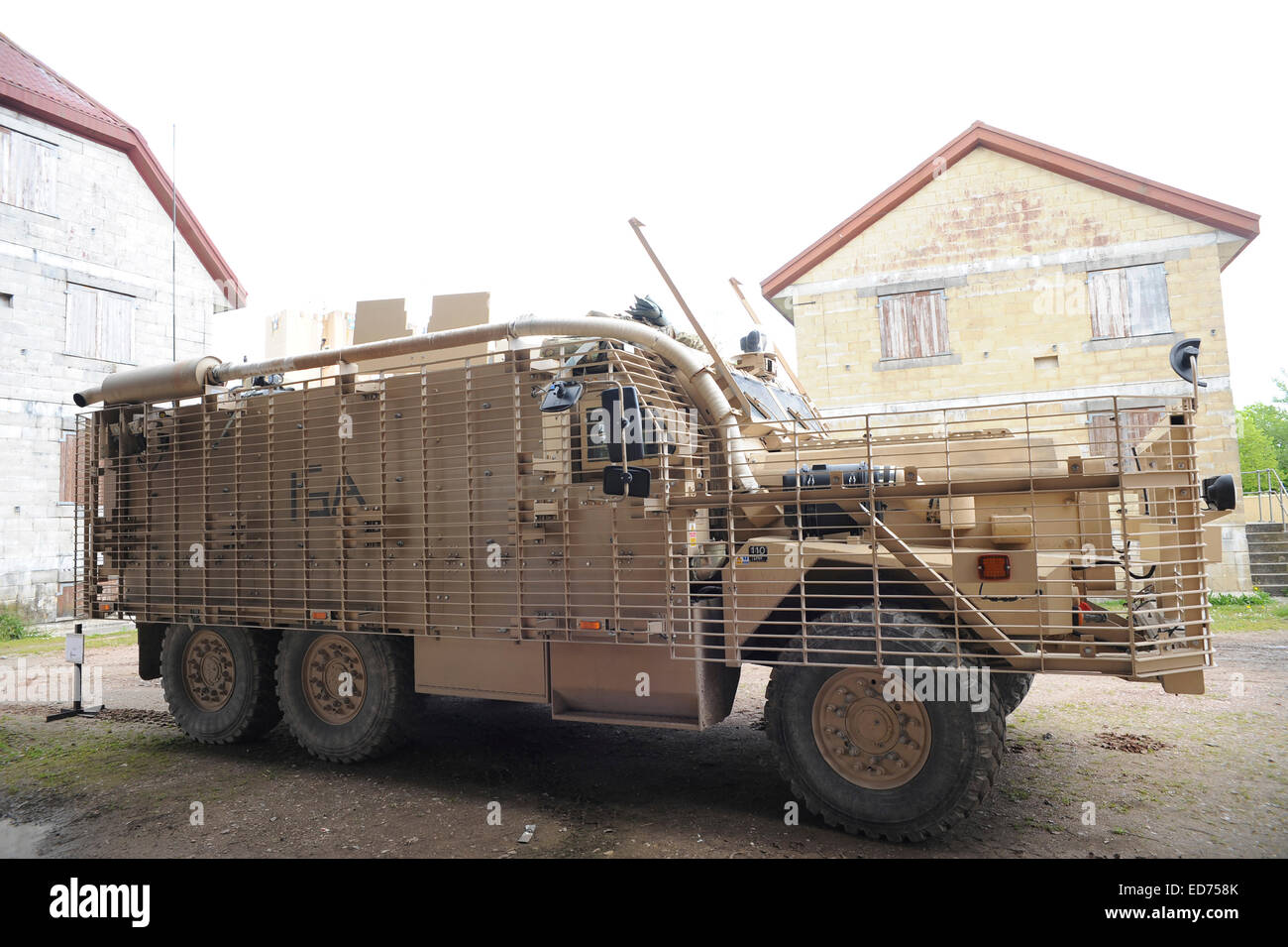 Ein Mastiff 6 x 6 gepanzerte Patrouillenfahrzeug der britischen Armee. Es eignet sich für Straße Patrouillen und Konvois. Stockfoto