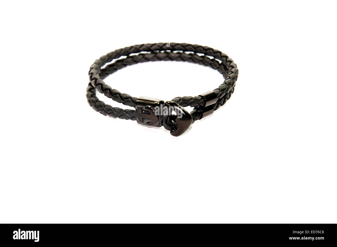 Anker Figur Männer Lederarmband Stockfoto