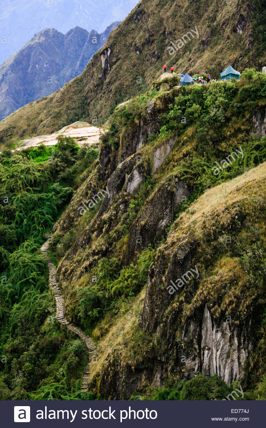 Camping Am Machu Picchu Region Cusco Peru Stockfotografie Alamy