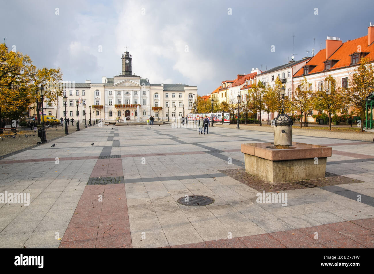 Die neoklassizistischen Rathaus in den Alten Markt in Plock Polen Stockfoto