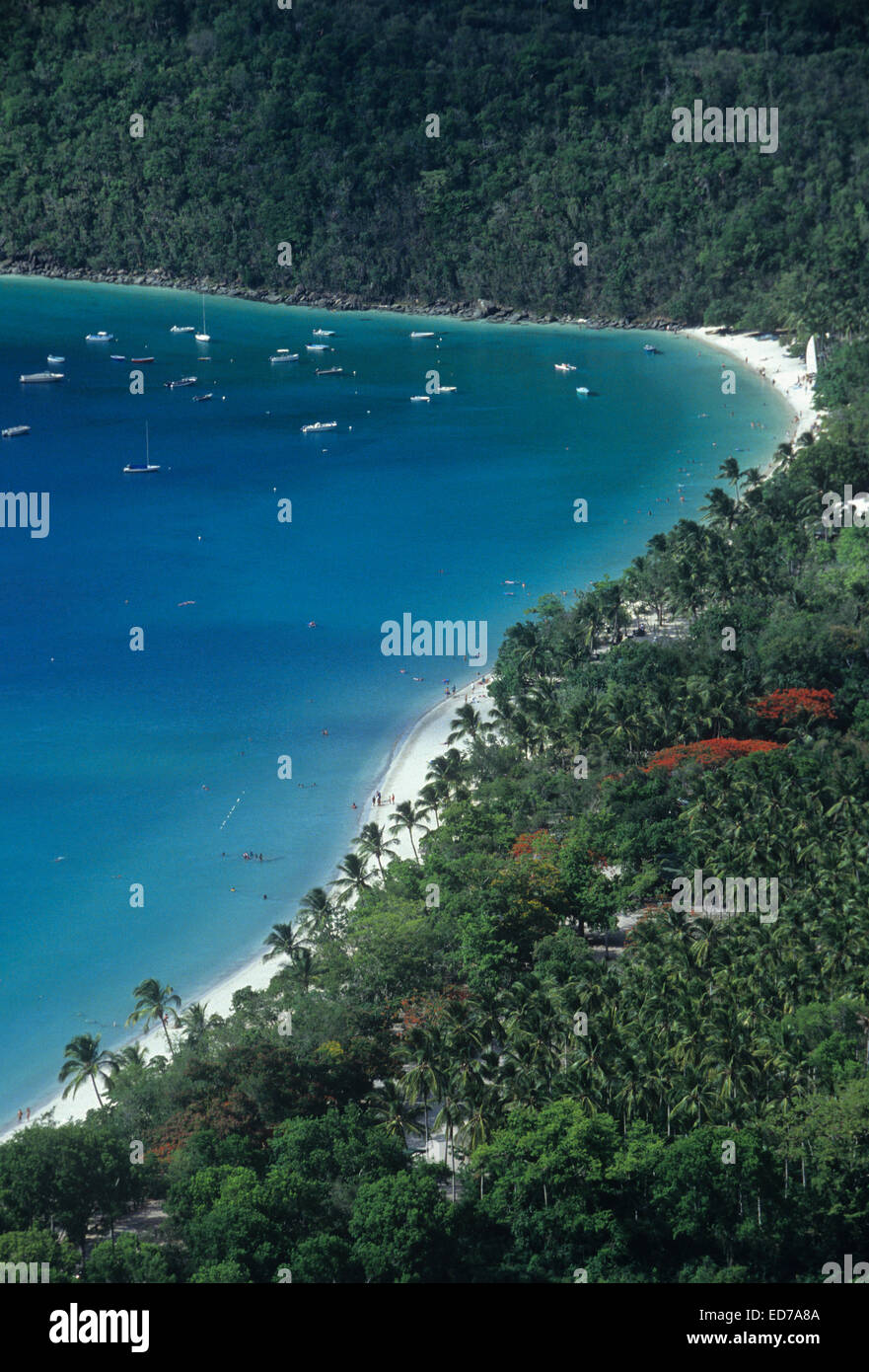 Magans Bay, St. Thomas am schönsten Strand von Drakes Sitz, U.S.V.I. angesehen Stockfoto