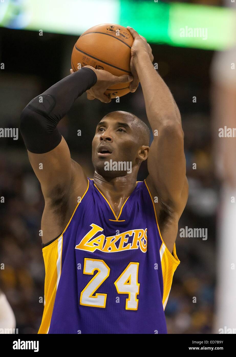 Denver Colorado Usa 30 Dezember 2014 Lakers Kobe Bryant Reiht