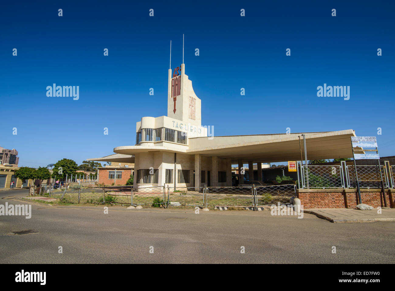 Fiat Tagliero Gebäude, Asmara, Eritrea Stockfoto