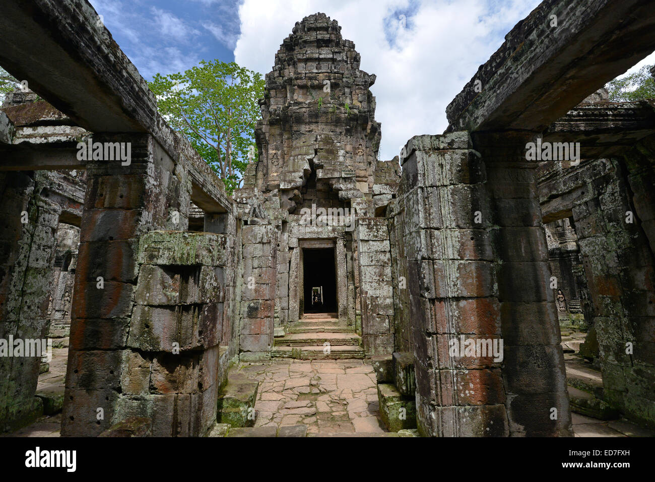 Tempel, Tempelanlage Angkor Wat, Siem Reap, Kambodscha Stockfoto