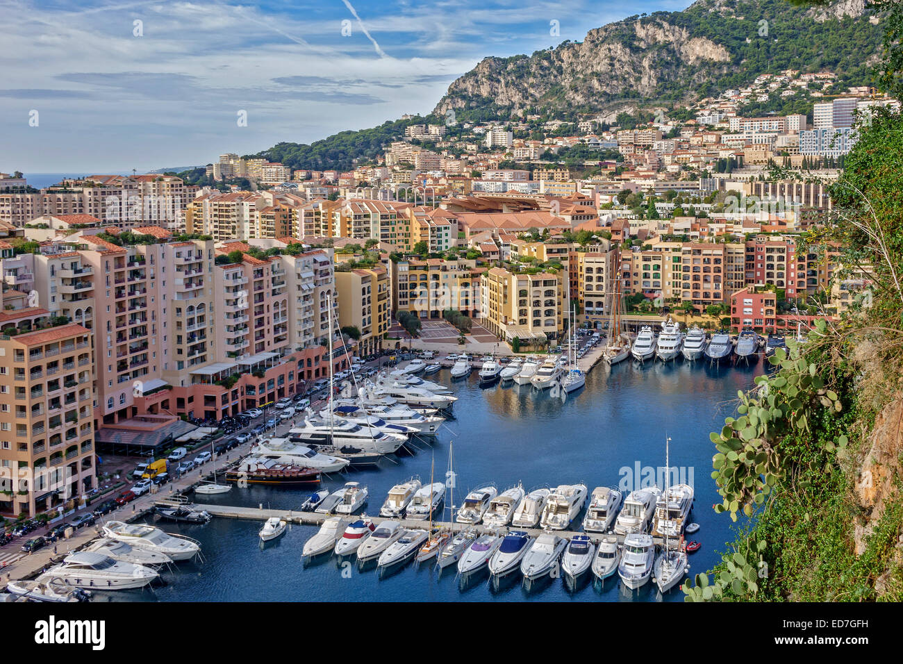 Cliff Side View Monte Carlo Monaco Stockfoto