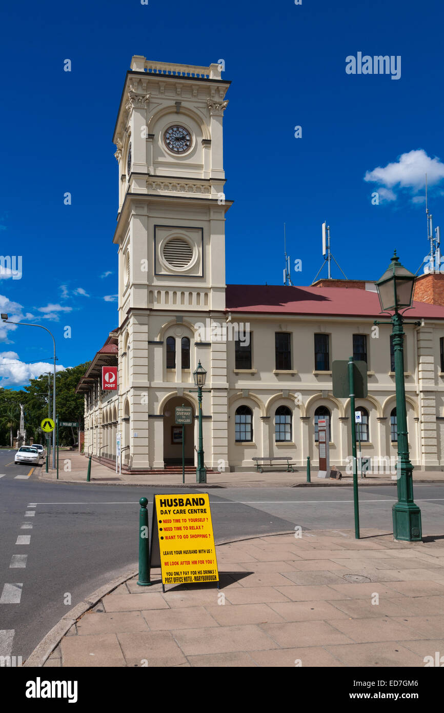 Post Office Building (1866) und ist das älteste erhaltene Mauerwerk Postamt in Queensland Maryborough Queensland Australien Stockfoto