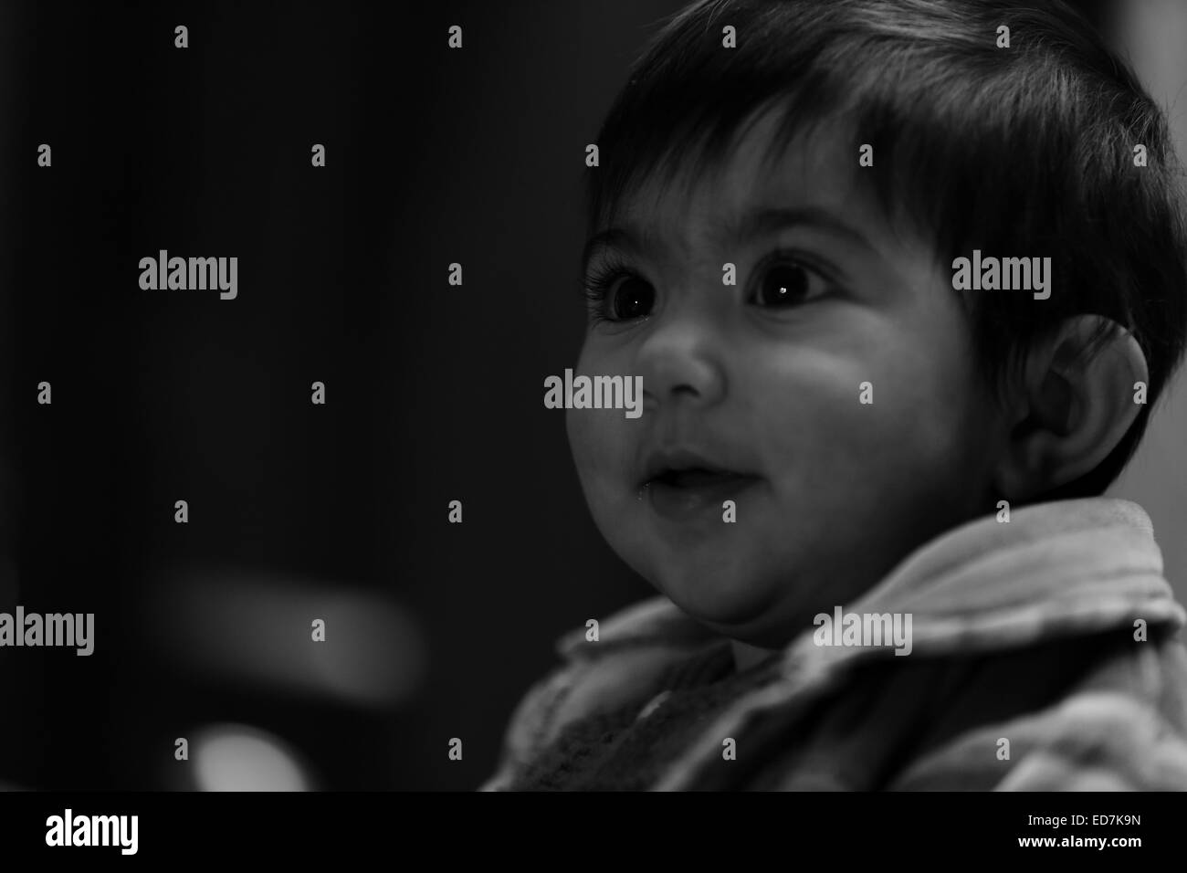 Porträt des Lächelns indische Baby- oder Indien Stockfoto