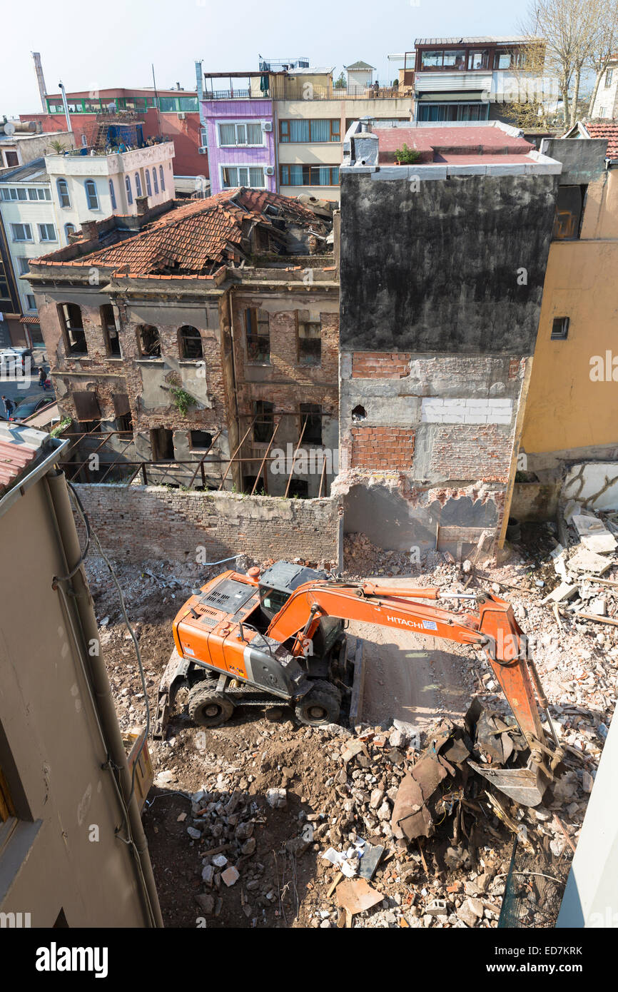 Wirtschaftliches Wachstum Wiederentwicklung Neubauprojekt im historischen Stadtteil Sultanahmet, Istanbul Altstadt, Republik Türkei Stockfoto