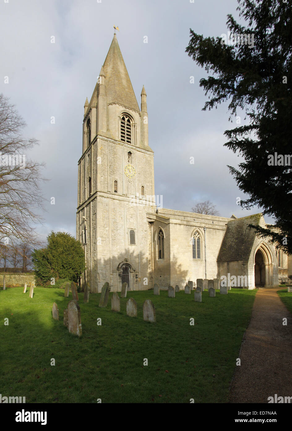St. Johannes der Täufer, angelsächsischen Kirche, Barnack, Northamptonshire Stockfoto