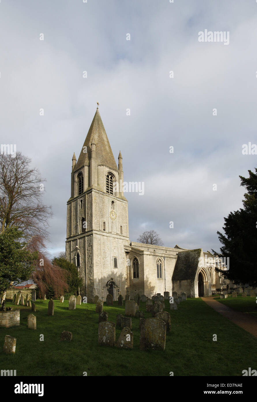 St. Johannes der Täufer, angelsächsischen Kirche, Barnack, Northamptonshire Stockfoto