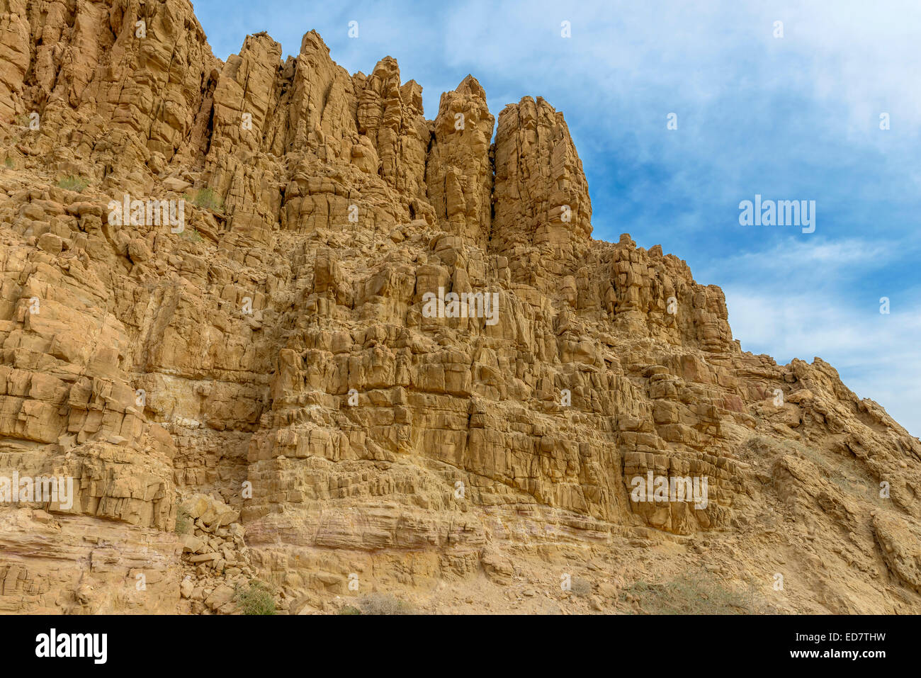Rocky Mountains in der Nähe von Berg Nebo und dem Toten Meer in Jordanien. Stockfoto