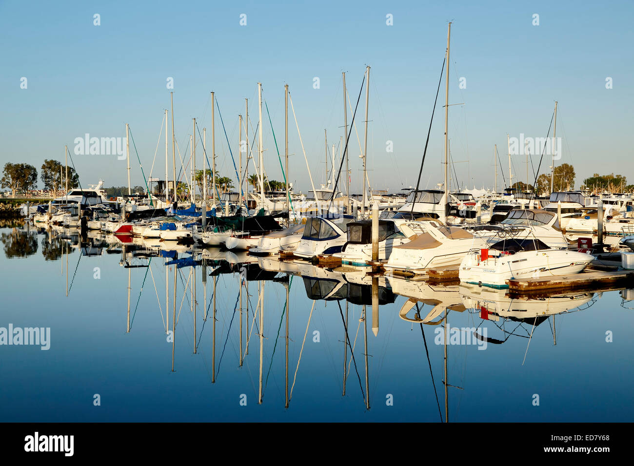 Segelboote, Embarcadero Marina, San Diego, Kalifornien, USA Stockfoto