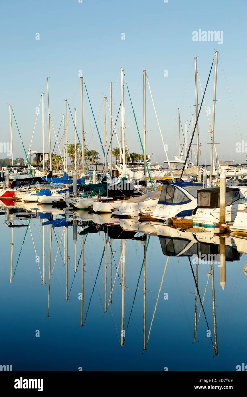 Segelboote, Embarcadero Marina, San Diego, Kalifornien, USA Stockfoto