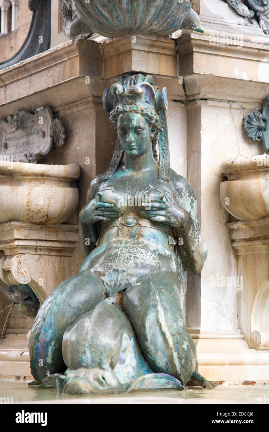 Neptunbrunnen - Bologna Italien Stockfoto