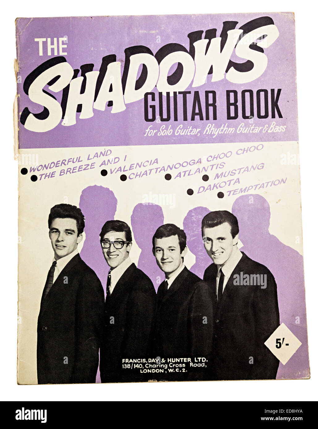 Schatten-Gitarre-Buch der Musik, 1964 Stockfoto