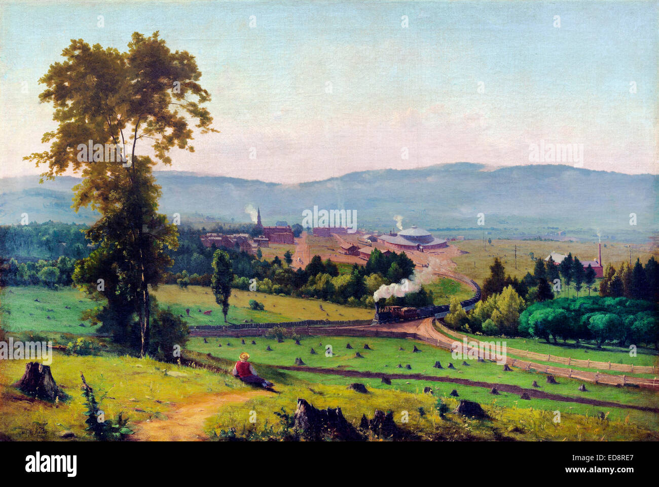 George Inness Lackawanna Valleys. Ca. 1856. Öl auf Leinwand. National Gallery of Art, Washington, D.C., USA. Stockfoto