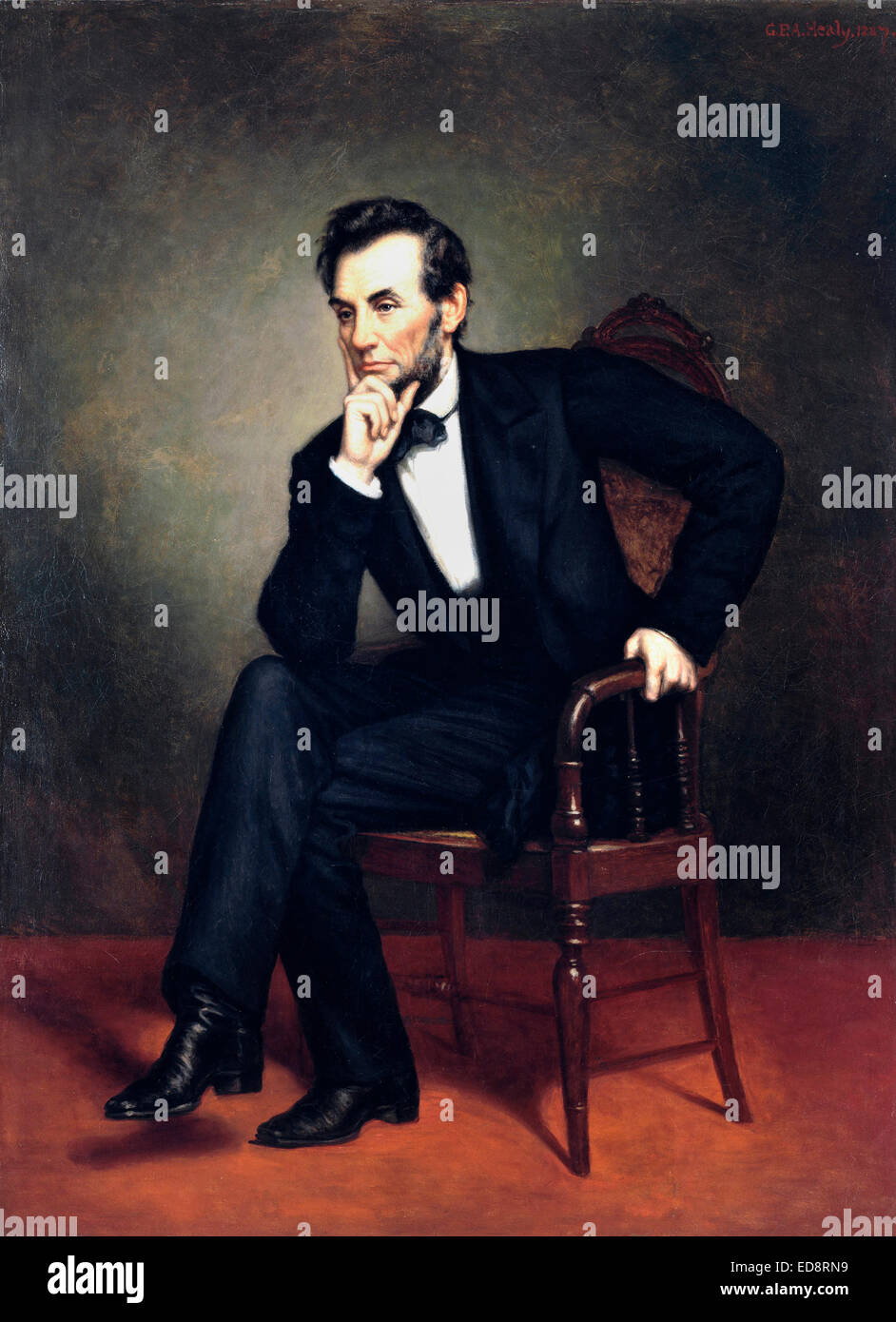 Georg Peter Alexander Healy, Porträt von Abraham Lincoln 1887 Öl auf Leinwand. Smithsonian American Art Museum, Washington, D.C., Stockfoto