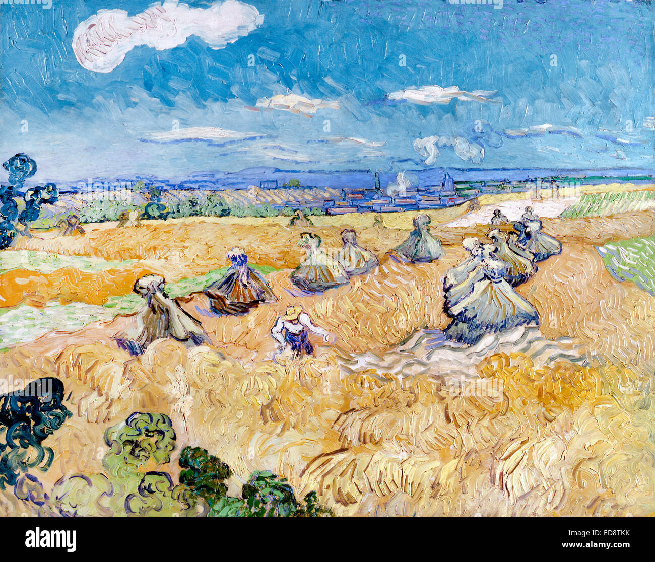 Vincent Van Gogh, Weizen-Stacks mit Reaper 1888 Öl auf Leinwand. Toledo Museum of Art, Toledo, Ohio, USA. Stockfoto